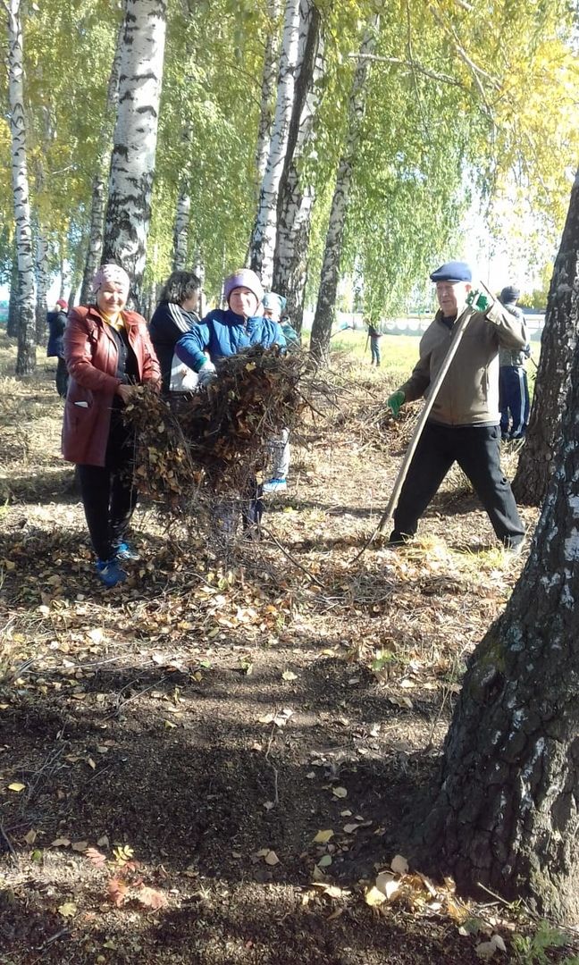 В Мензелинске проходят осенние субботники