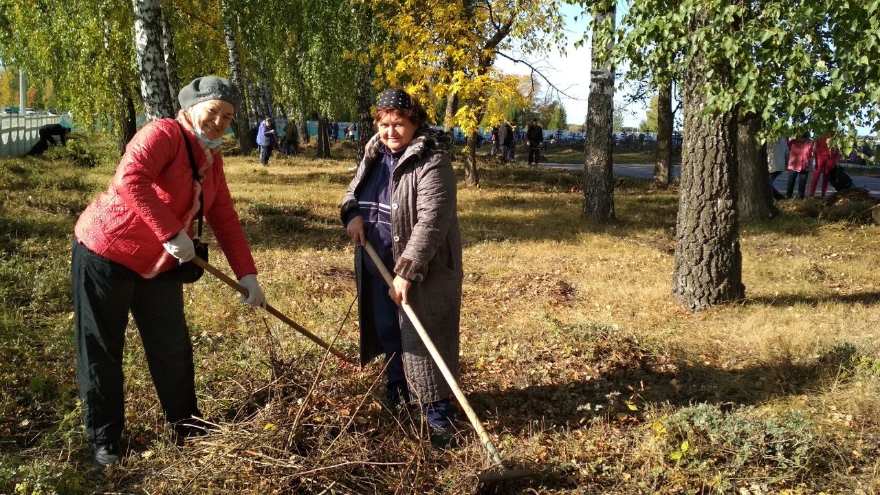 В Мензелинске проходят осенние субботники