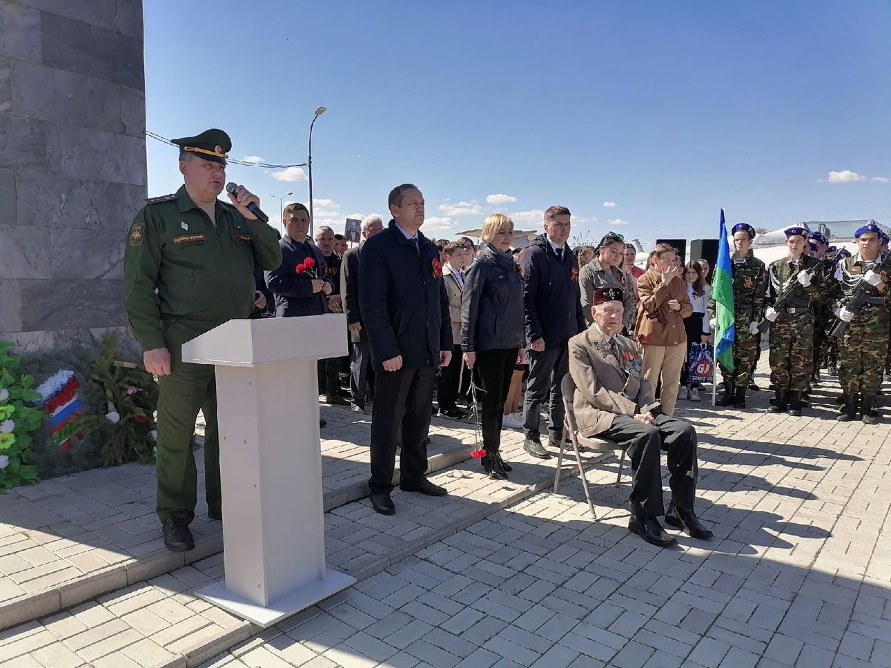 Ветеран Великой Отечественной войны Ильяс Султанов принял участие в молодежном митинге