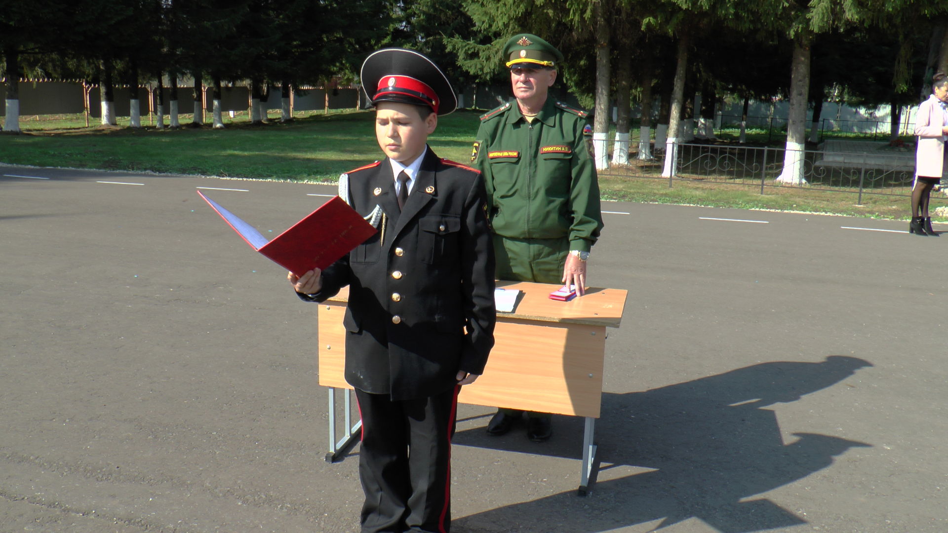 Моменты принятия присяги в Мензелинской школе-интернате имени Героя Советского Союза генерал-полковника Василия Гордова