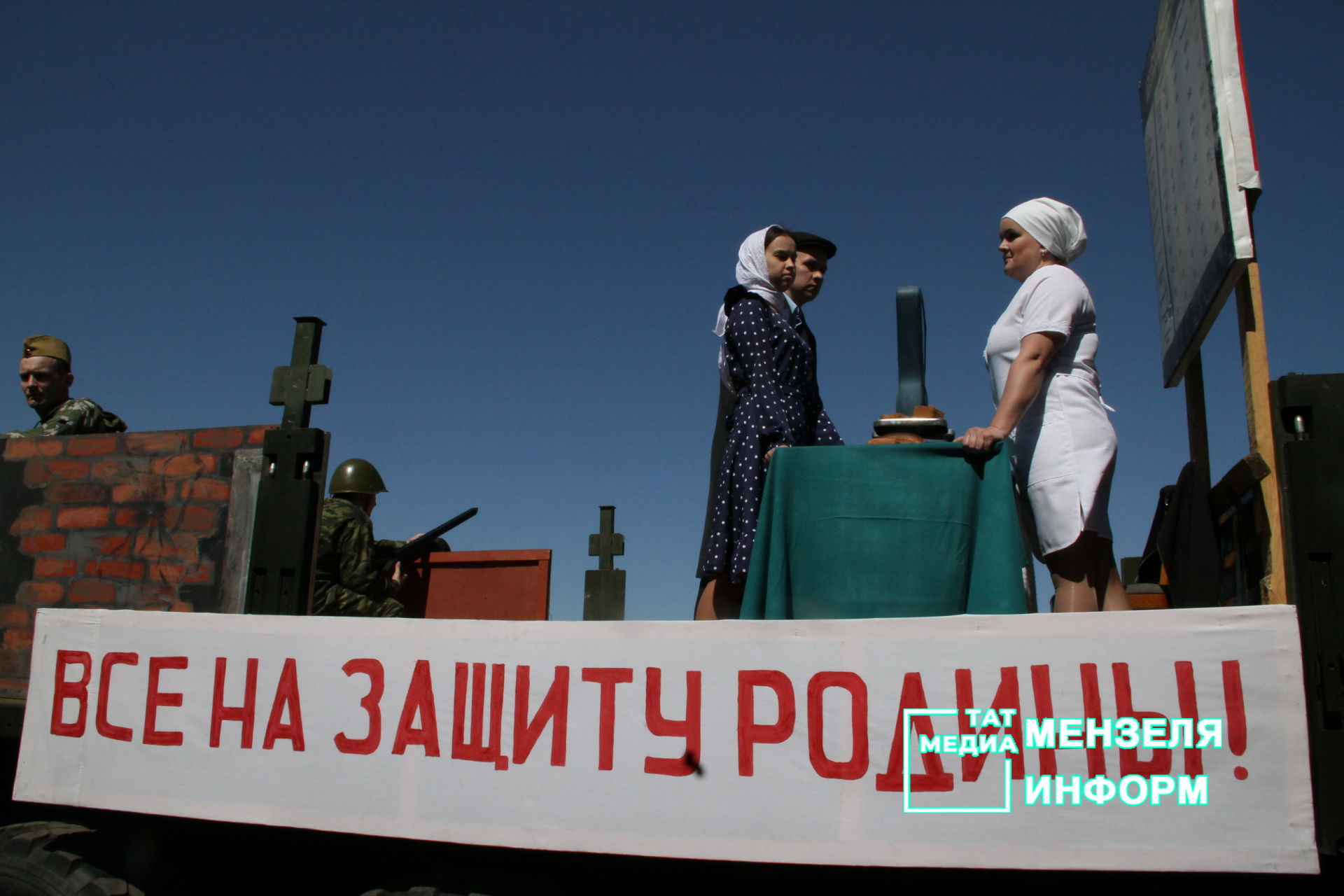 Парад машин в День Великой Победы в Мензелинске