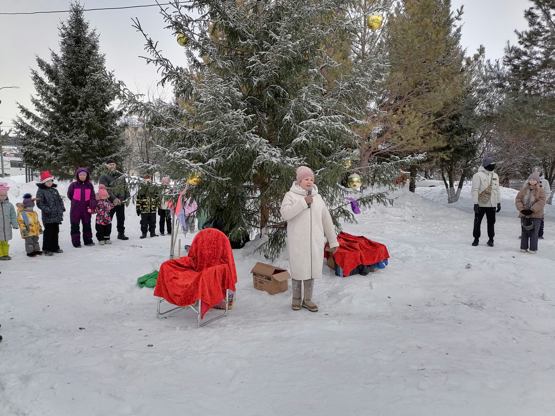 В парке Победы г. Мензелинска прошло новогоднее представление