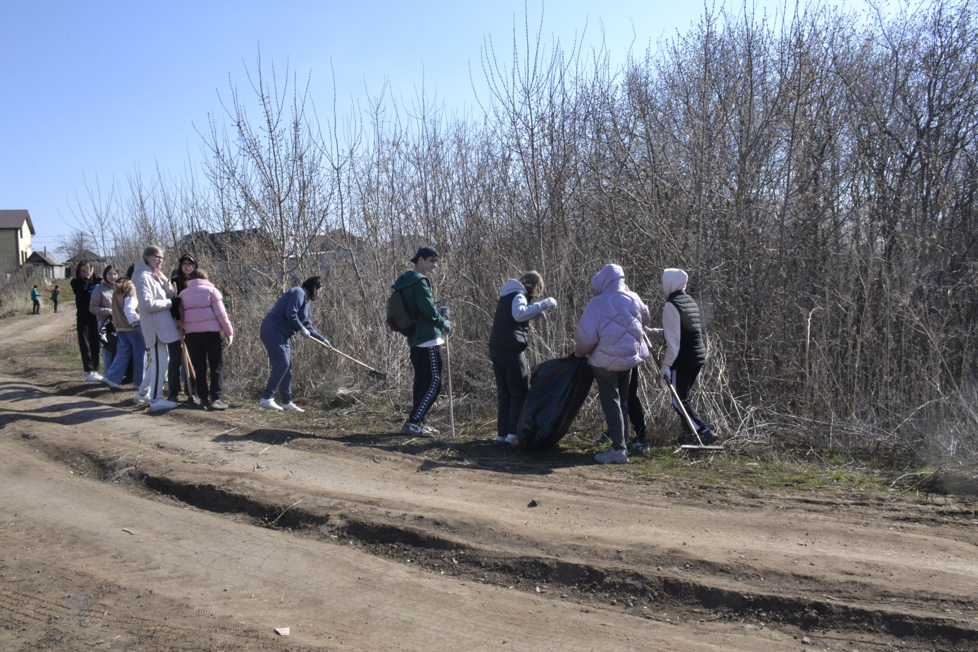 В парке имени Ленина, на территории озера Кучканка прошли субботники.