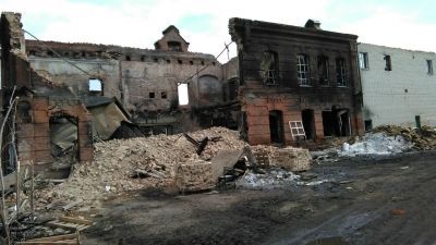 Опять горело бывшее здание Ликеро-водочного завода в Мензелинске