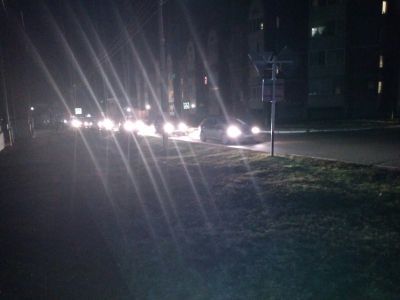 После вчерашнего концерта "Мунча ташы" в Мензелинске вот такой поток автомобилей