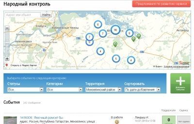 Жители Мензелинского района активно принимают участие в проекте Народный контроль, на портале Госуслуги РТ