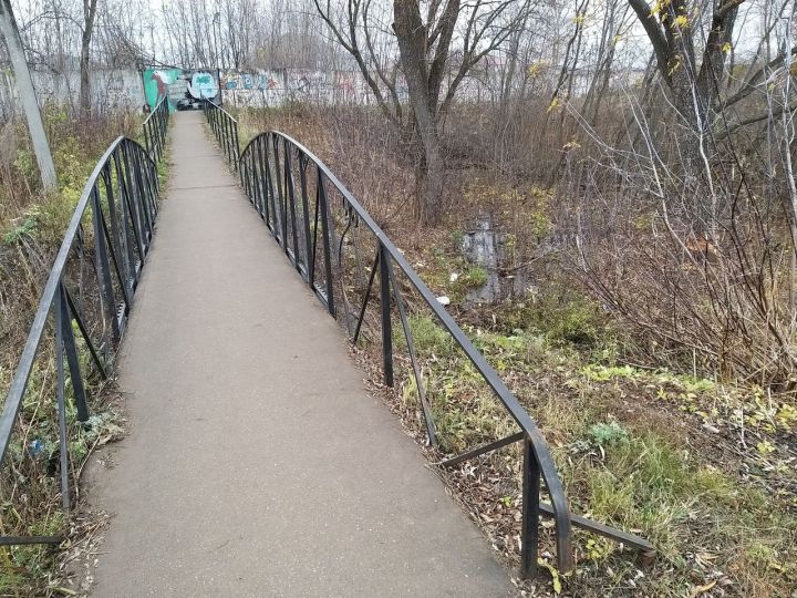 В редакцию пришло сообщение о том, что вдоль пешеходной дорожки между двумя поселками завалено мусором