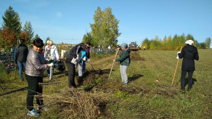 В Мензелинске проходят осенние субботники