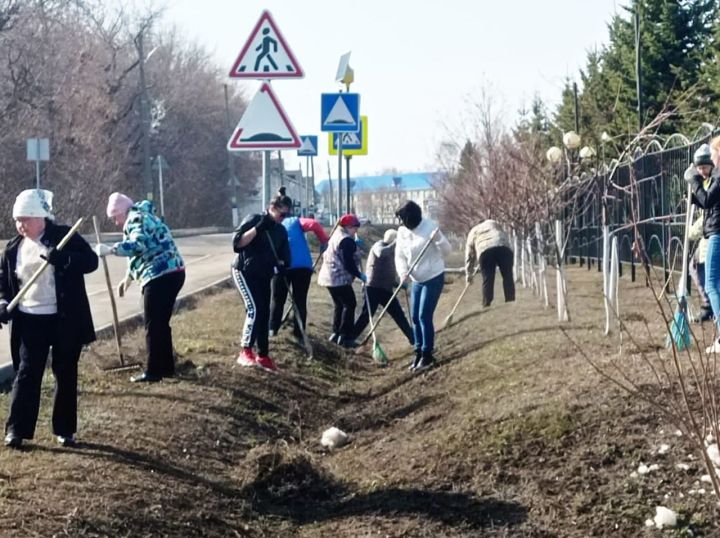 Ледовый дворец "Юность" в Мензелинске одним из первых вышел на субботник