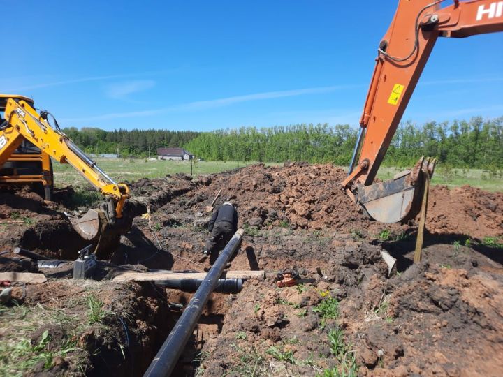 В микрорайоне Садак идет строительство сетей газоснабжения